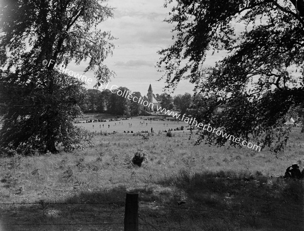 SPORTS DAY  FROM DISTANCE THROUGH TREES